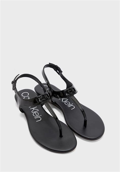 calvin klein red sandals|calvin klein flat sandals women's.